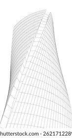 Construindo estrutura 3d. Formação arquitetônica.