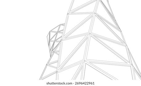 Building 3d structure. Architectural background. 