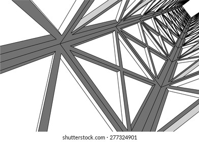 Building 3d structure. Architectural background.
