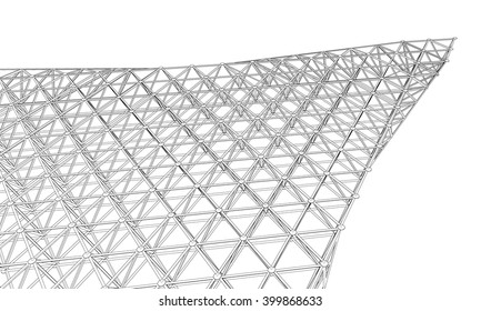 Building 3d structure. Architectural background.