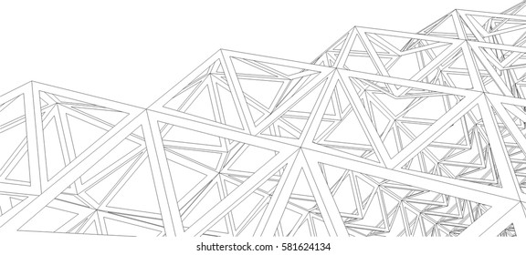 Building 3d structure. Architectural background. 