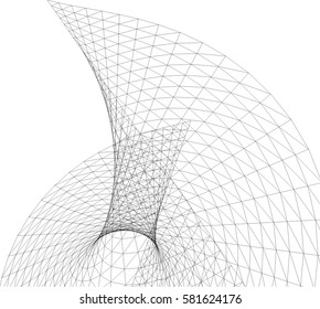 Building 3d structure. Architectural background. 