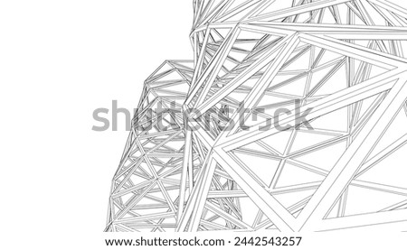 Building 3d structure. Architectural background. 