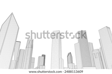 Building 3d structure. Architectural background. 