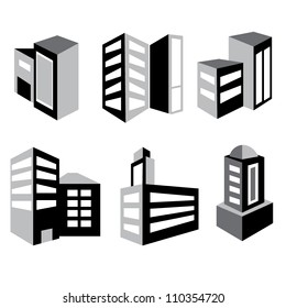 building, 3d, vector