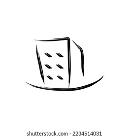 Building abstract brush logo icon