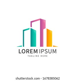 Building abstract gradient logo for your company