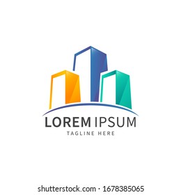 Building abstract gradient logo for your company