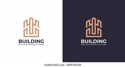 building abstract logo design idea