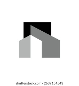 Building abstract logo design vector
