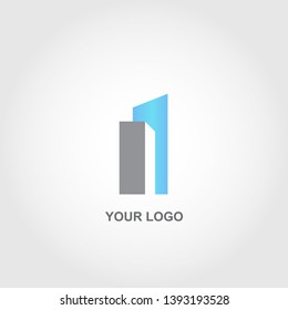 building abstract logo. gradation color template design vector