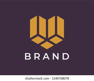 Building abstract logo icon. Universal building design.