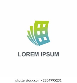 Abstraktes Papier-Logo erstellen, Vektorbild
