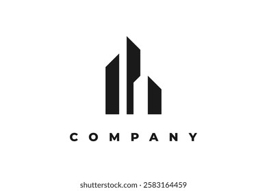 building abstract silhouette business modern logo