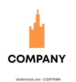 Building abstract silhouette logo vector