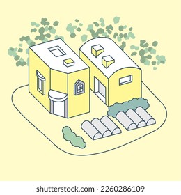 A building with agriculture. grow crops