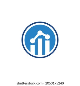 Analítica de construcción , vector de diseño de logotipo minimalista plano , en fondo blanco.