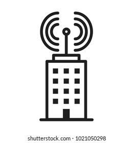 building with antenna