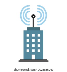 building with antenna