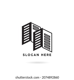 Construcción de una conexión de apartamento hub de relación consejo administración de propiedad concepto de diseño de logotipo