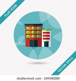 Building apartment flat icon