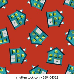 Building apartment flat icon,eps10 seamless pattern background