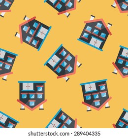 Building apartment flat icon,eps10 seamless pattern background