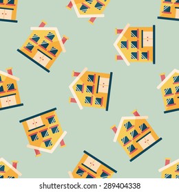 Building apartment flat icon,eps10 seamless pattern background