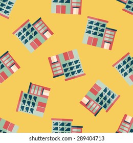 Building apartment flat icon,eps10 seamless pattern background