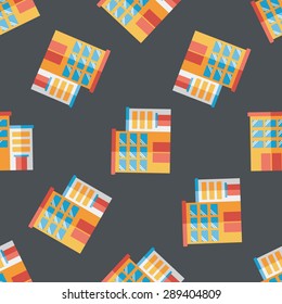 Building apartment flat icon,eps10 seamless pattern background