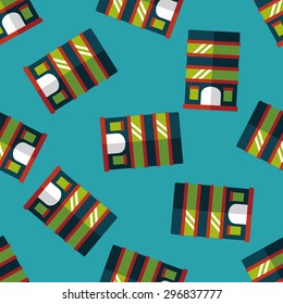 Building apartment flat icon,eps10 seamless pattern background