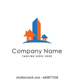 building apartment home city logo template