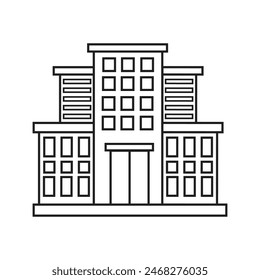 
edificio apartamento icono Ilustración vectorial