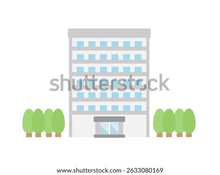 Building apartment building illustration material