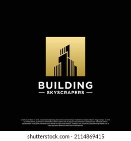 building apartment logo design inspiration. creative design and modern concept