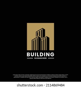 building apartment logo design inspiration. creative design and modern concept