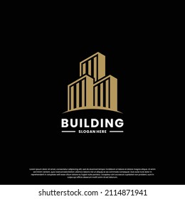 building apartment logo design inspiration. creative design and modern concept