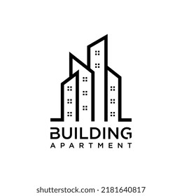 building apartment logo design inspiration isolated background