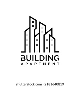 building apartment logo design inspiration isolated background