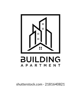 building apartment logo design inspiration isolated background