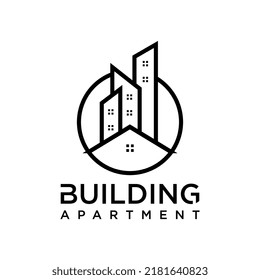 building apartment logo design inspiration isolated background