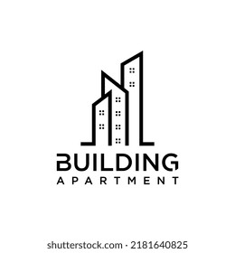 building apartment logo design inspiration isolated background