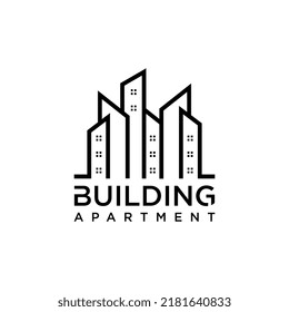 building apartment logo design inspiration isolated background