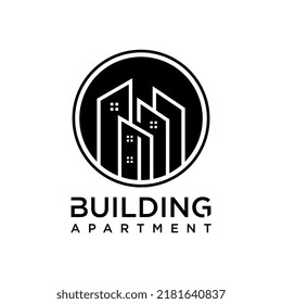 building apartment logo design inspiration isolated background