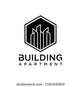 building apartment logo design inspiration isolated background