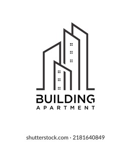 building apartment logo design inspiration isolated background