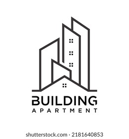 building apartment logo design inspiration isolated background