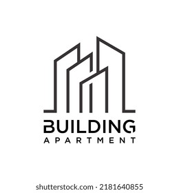 building apartment logo design inspiration isolated background