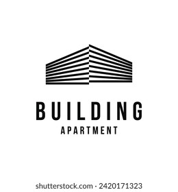 Building apartment property logo design creative idea