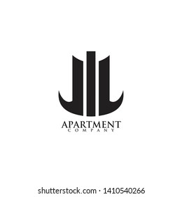 Building apartment simple logo inspiration vector template